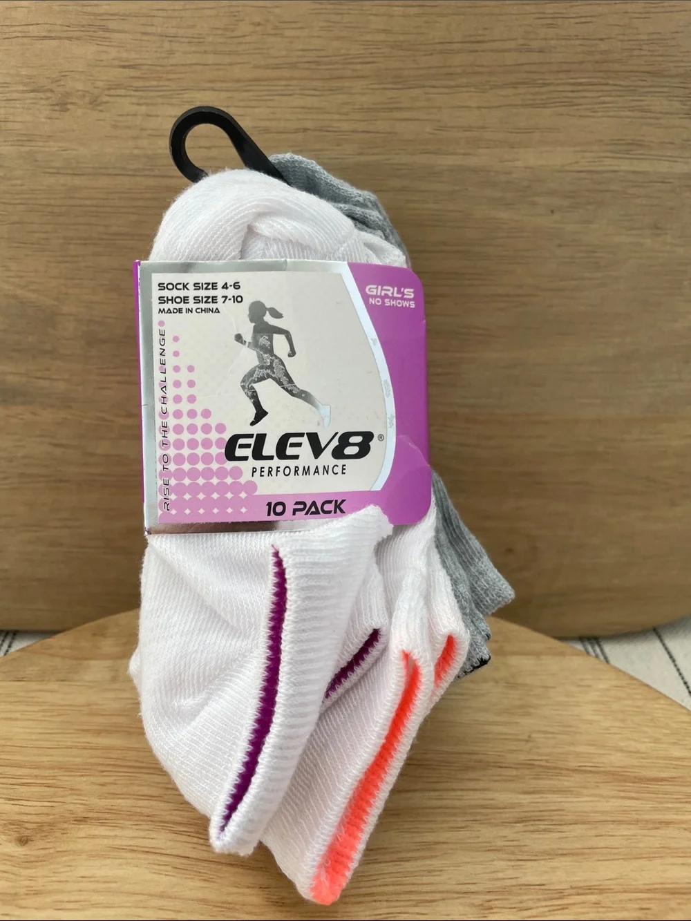 SALE! 50% Off NWT Elev8 Performance Girls No-Show Socks - 9 Pack Shoe Size 7-10